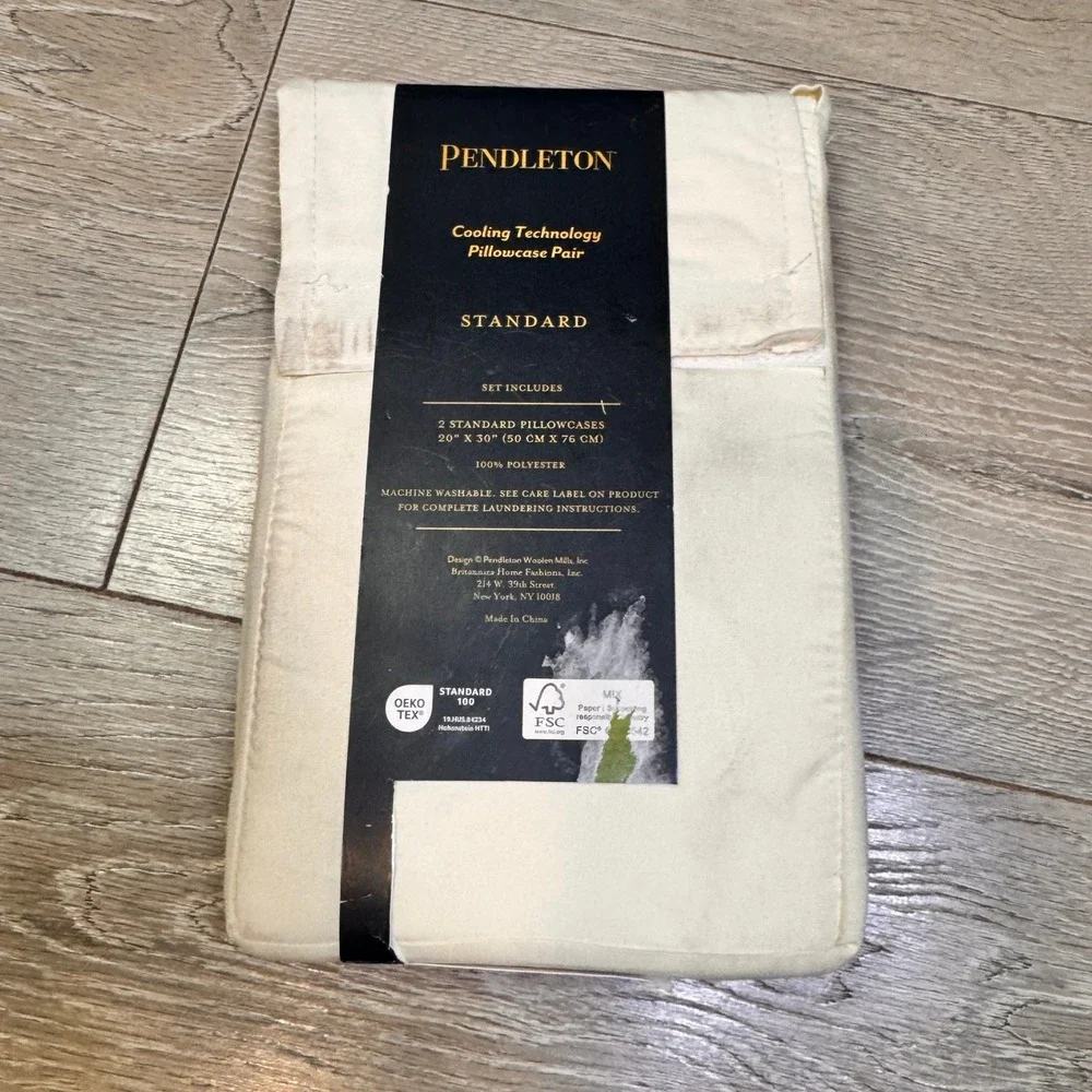 Pendleton‎ Cooling Technology Standard Pillowcase Pair Cream 20x30 2 Piece